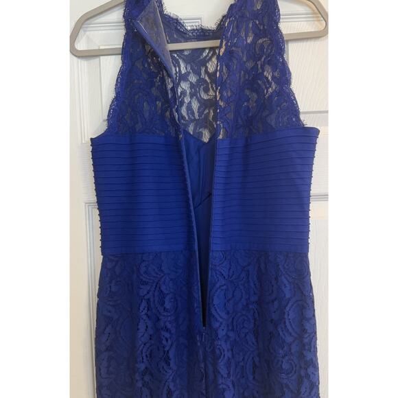 Tadashi Shoji Dress Sz 12 Blue Floor Length Mother of Bride/Groom Bridesmaid EUC - Picture 13 of 16